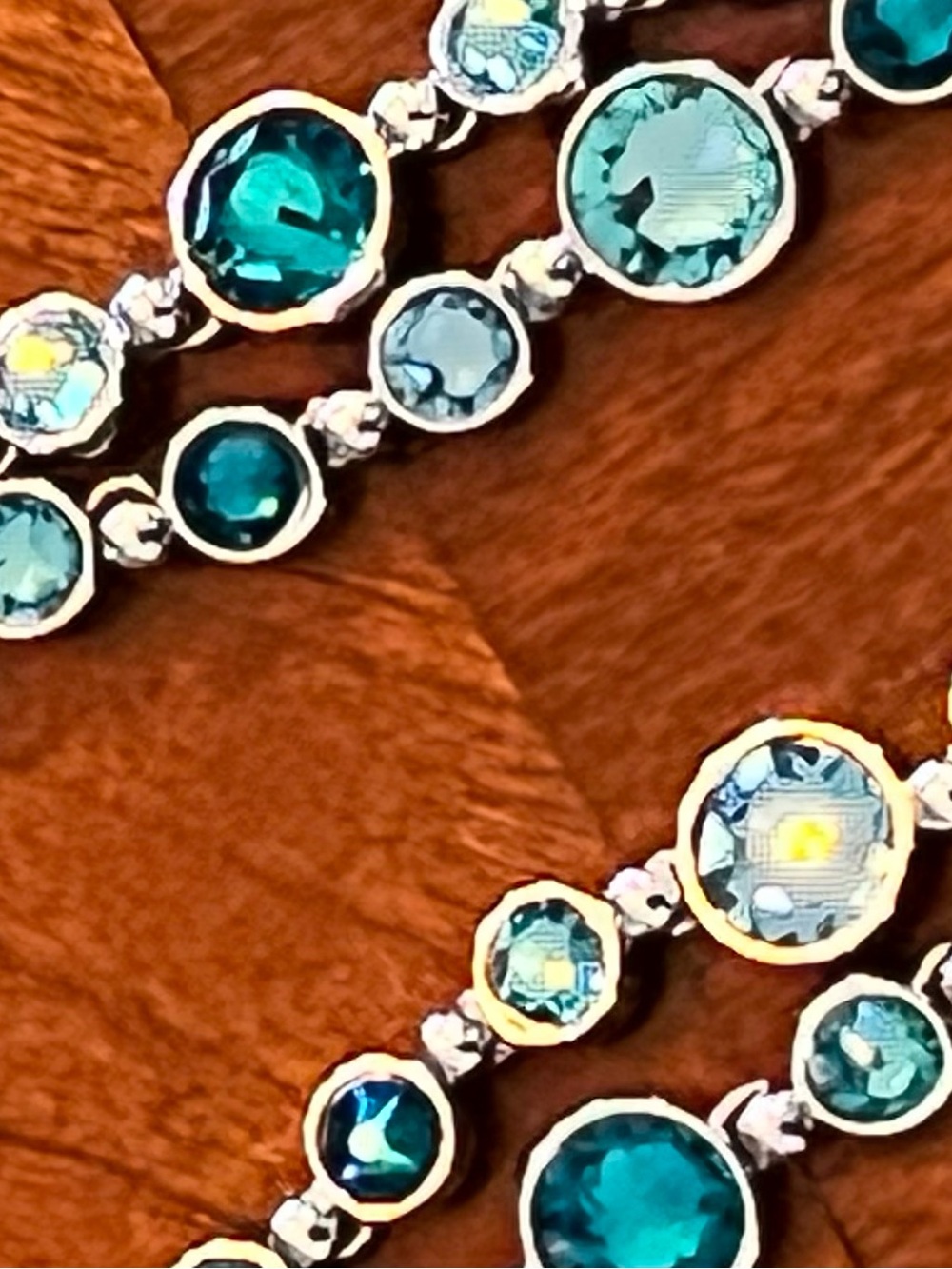 ‼️Half Off‼️Touchstone Jewelry Aqua Crystal Multi-Stone Adjustable Bracelet - Picture 3 of 7